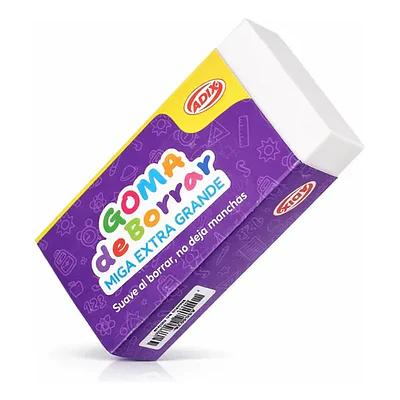 Adix – Goma de Borrar Plástica - Extra Grande