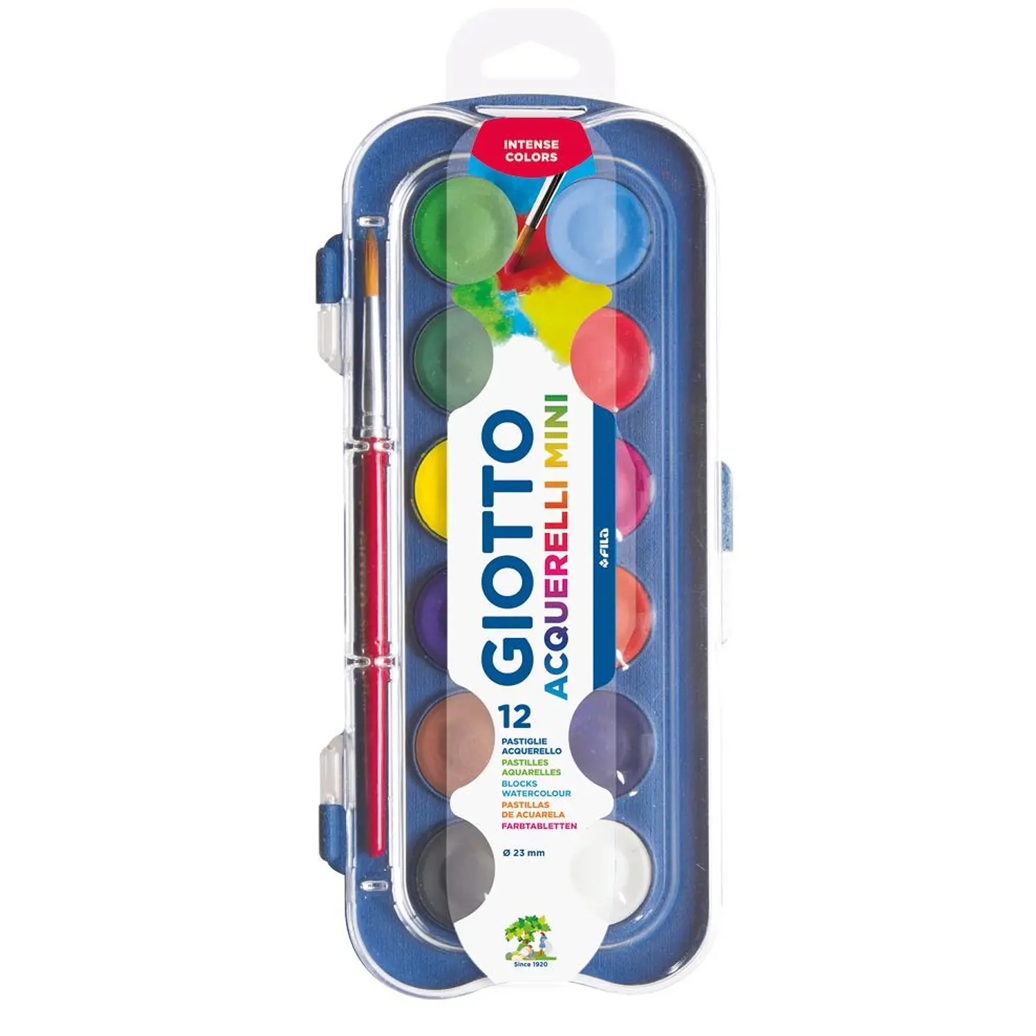 Giotto – Acuarela Mini 23 mm – 12 Colores – 1