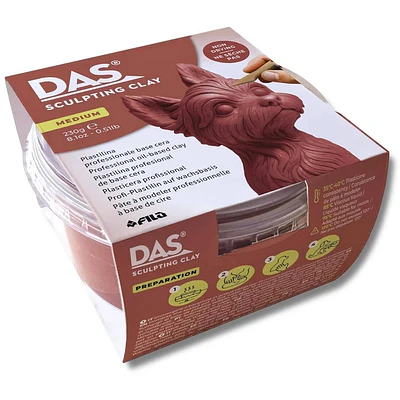 DAS – Plasticina Profesional Sculpting Clay – Terracotta – Medium – 230 g
