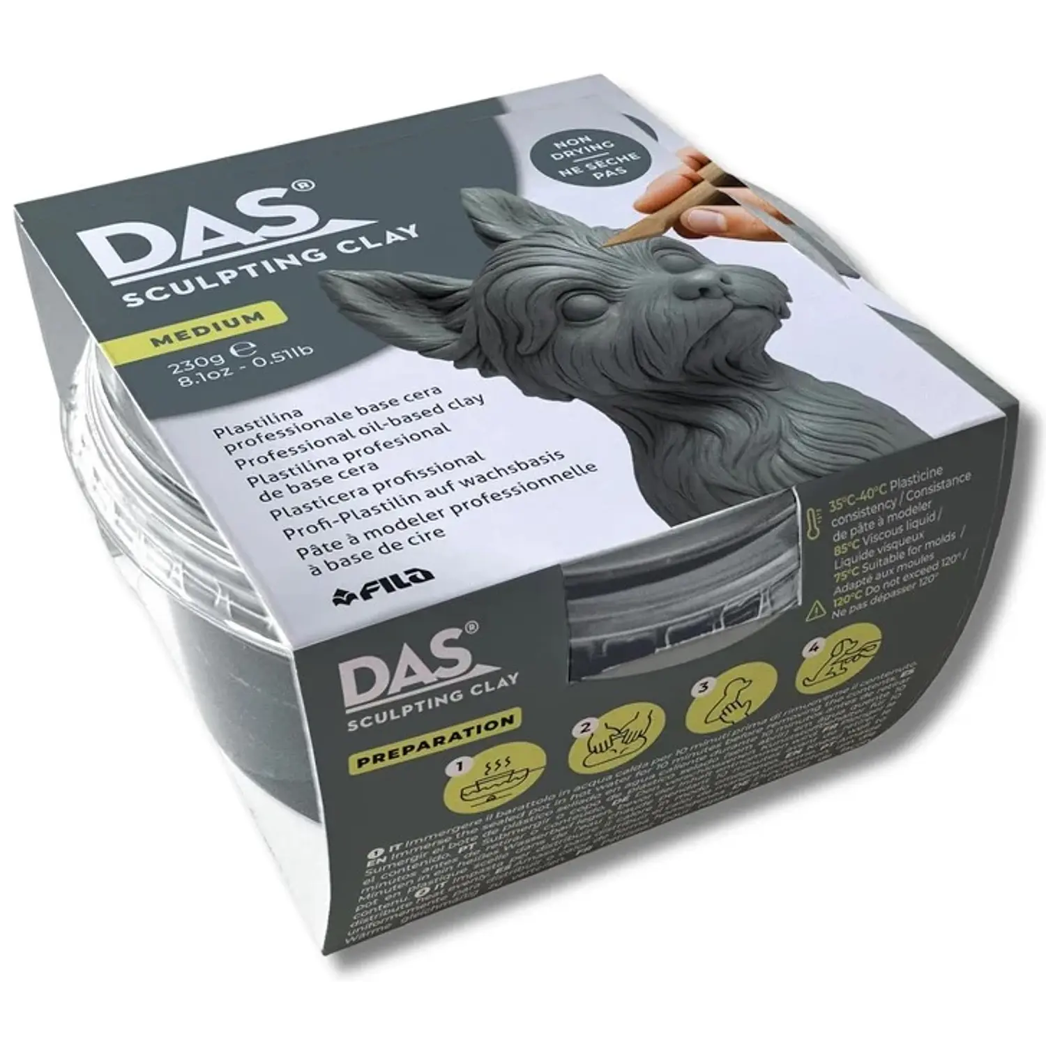 DAS – Plasticina Profesional Sculpting Clay – Stone – Medium – 230 g – 1