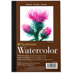 Strathmore – Sketchbook Acuarela – 14 × 21,6 cm – 12 Hojas – 300 g
