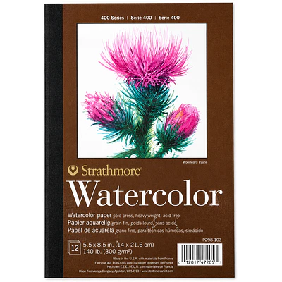 Strathmore – Sketchbook Acuarela – 14 × 21,6 cm – 12 Hojas – 300 g