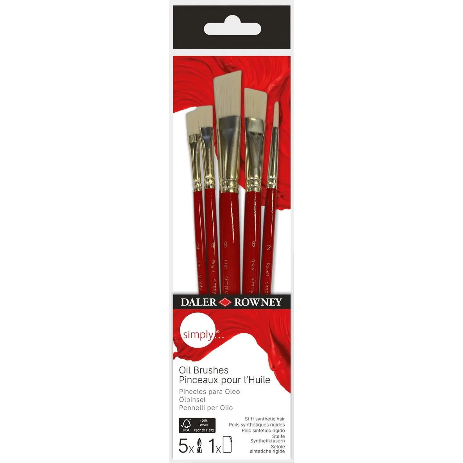 Daler and Rowney - Pinceles para Oleo Simply - 5 Un – 1