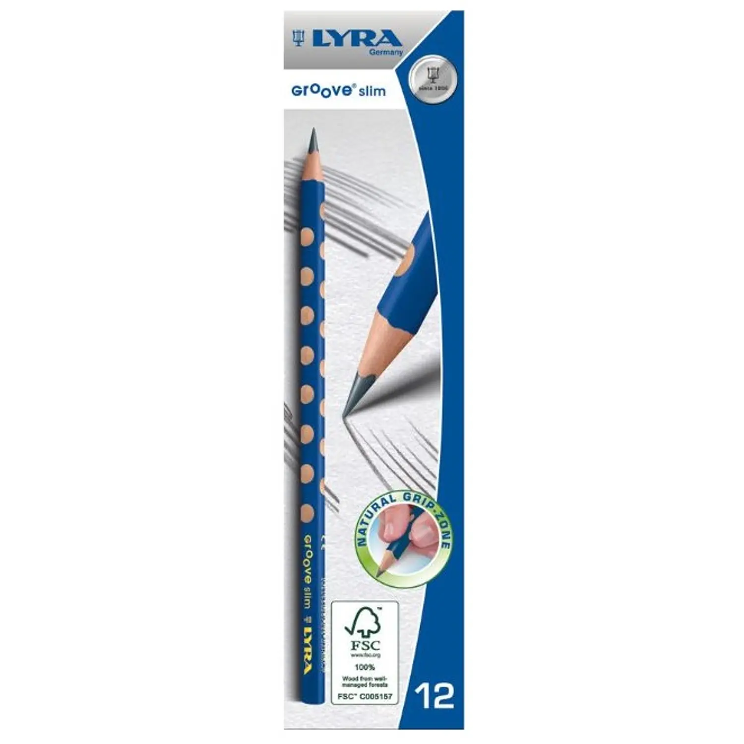 Lyra – Lápiz Grafito Groove Slim – HB – 12 Unidades – 1