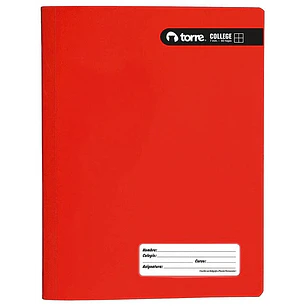 Torre – Cuaderno College Forrado Matemática 7 mm – 100 Hojas