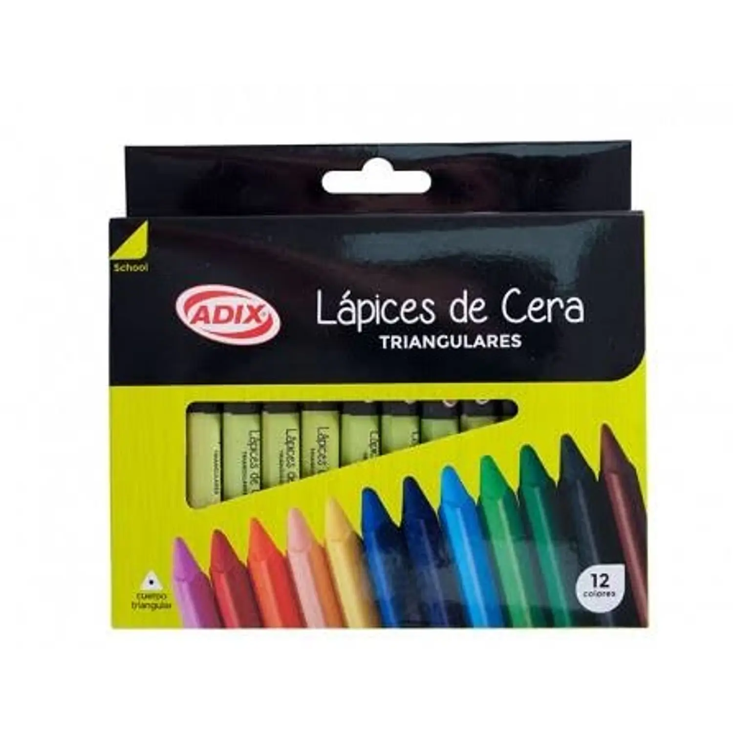 Adix – Lápices de Cera Triangulares – 12 Colores – 1