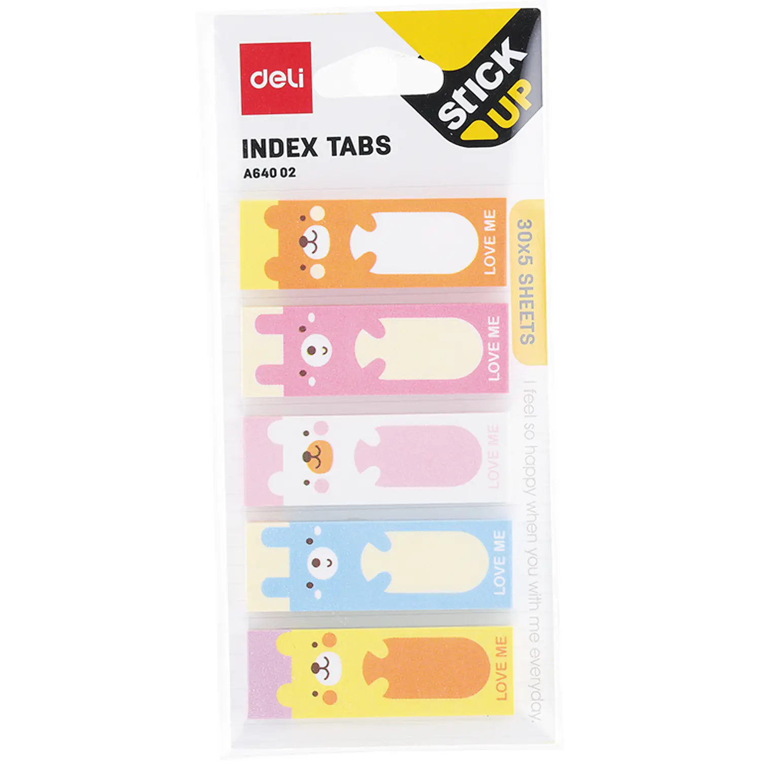 Deli – Banderitas de Papel – 50 × 12 mm – 5 × 30 Un – 1