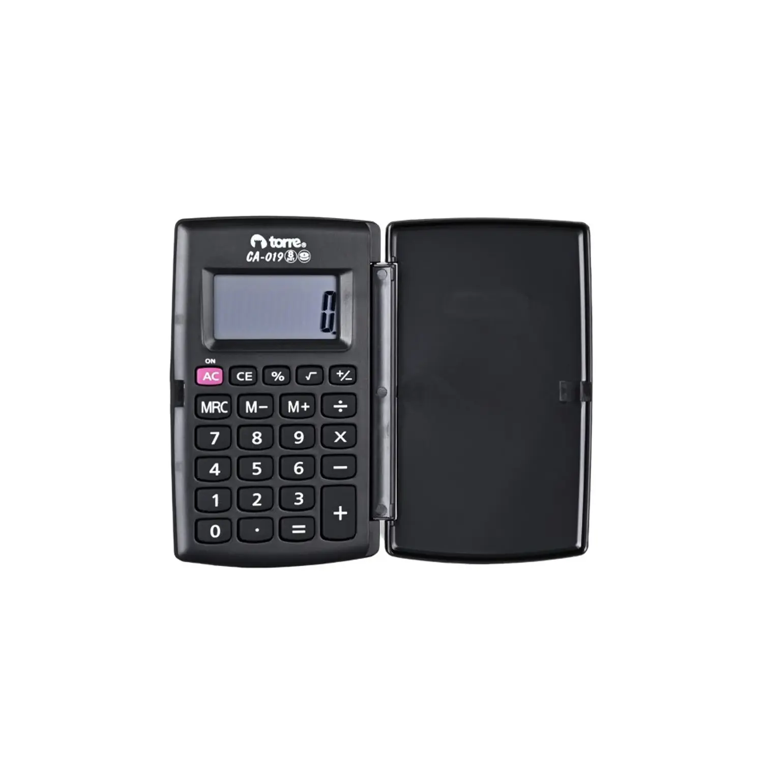 Torre – Calculadora Pocket Negra con Tapa – 8 Dígitos – 2