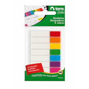 Torre – Banderitas Destacadoras 8 Colores – 160 Unidades