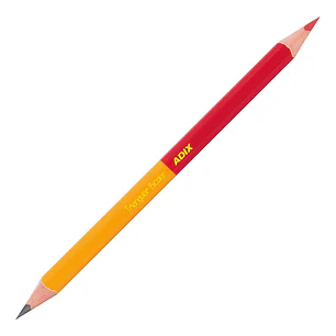 Adix – Caja Lápiz Grafito HB y Rojo Bicolor Triangular – 12 Un