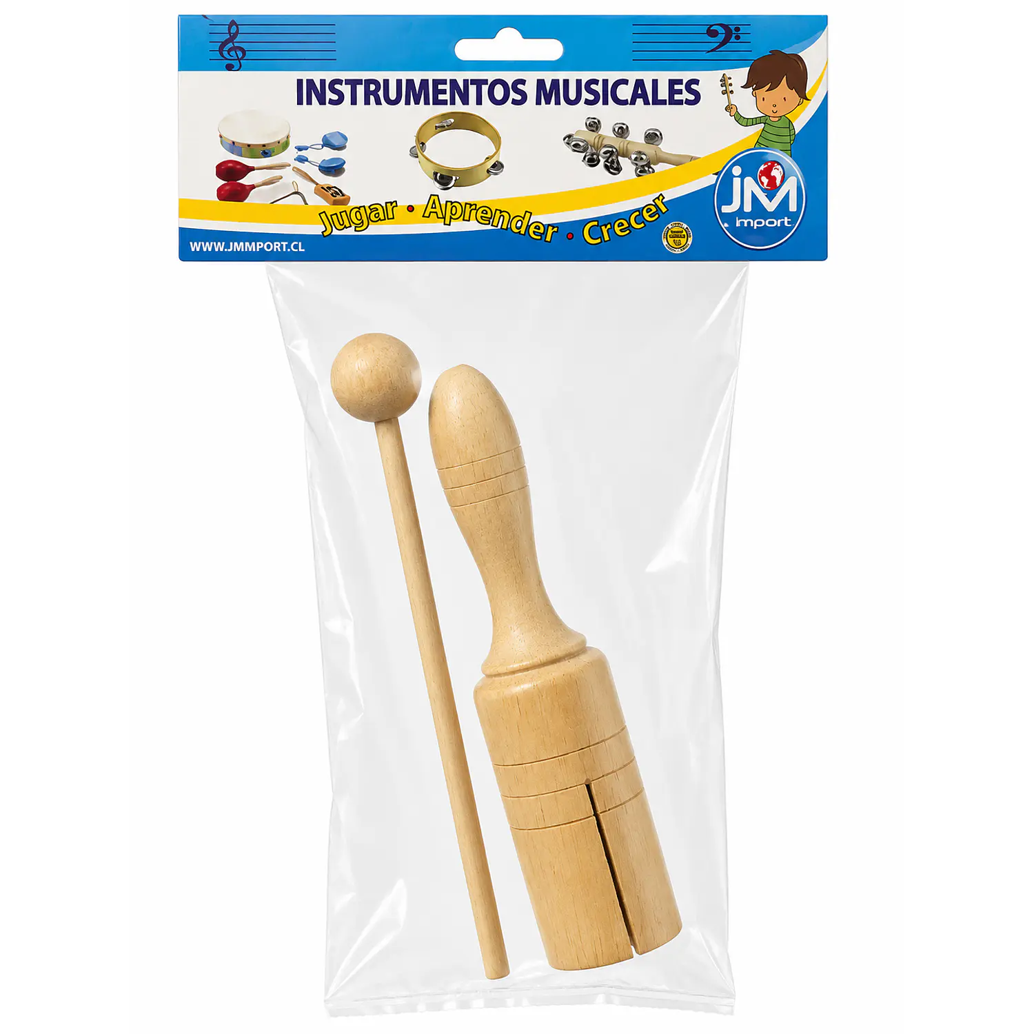 JM – Güiro Simple de Madera  19 cm – 1