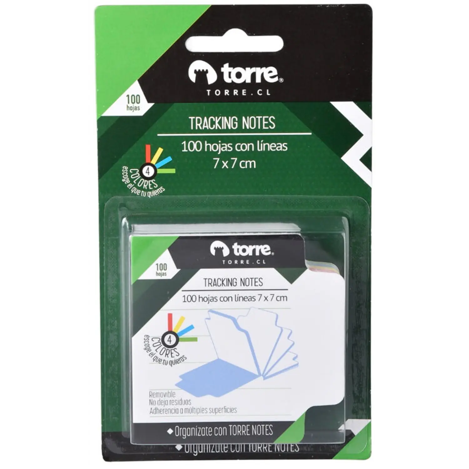 Torre - Pestañas Adhesivas - 70 X 70 Cm - 100 Hjs. – 1