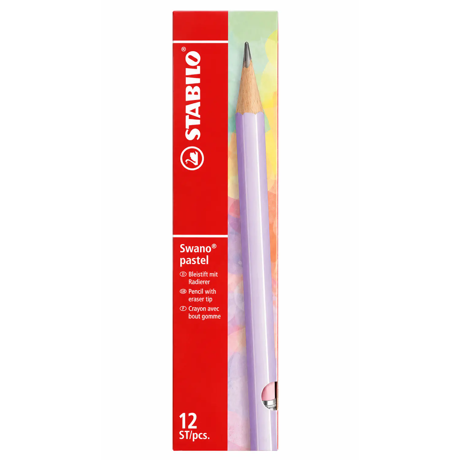 Stabilo – Lápiz Grafito HB 2 Hexagonal Colores Pastel  – 1