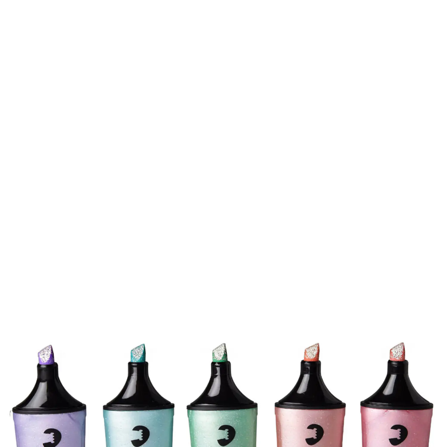 Torre – Destacadores Glitter Mini Pasteles – 5 Colores – 3