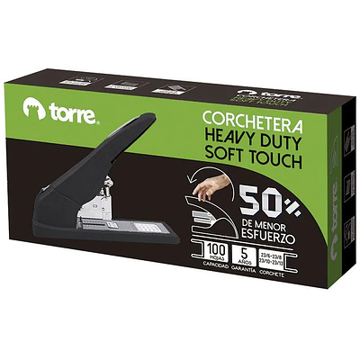 Torre – Corchetera Heavy Duty Soft Touch – 100 Hojas
