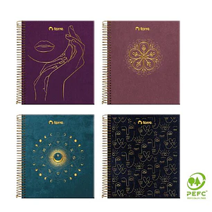 Torre – Cuaderno Velvet 15,5 × 15,5 cm – 90 Hojas Punteadas