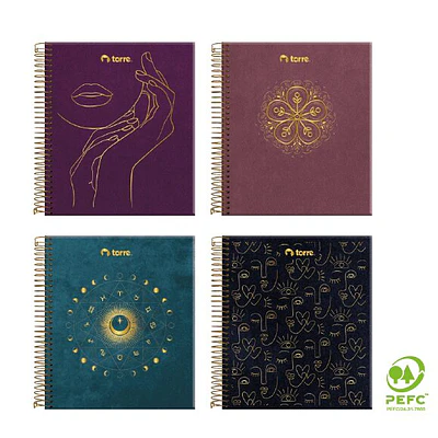 Torre – Cuaderno Velvet 15,5 × 15,5 cm – 90 Hojas Punteadas
