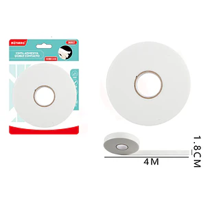 Motarro – Cinta Adhesiva Doble Cara con Espuma – 1,8 cm × 4 m