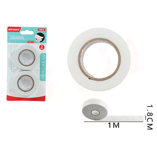 Motarro – Cinta Adhesiva Doble Faz con Espuma – 1,8 cm × 1 m – 2 Un