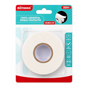 Motarro – Cinta Adhesiva Doble Faz con Espuma – 4,8 cm × 2 m