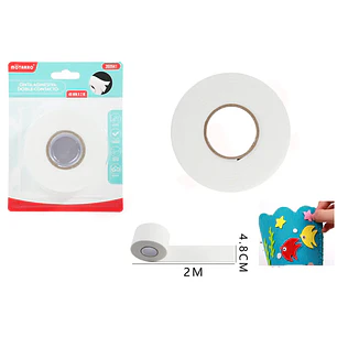Motarro – Cinta Adhesiva Doble Faz con Espuma – 4,8 cm × 2 m