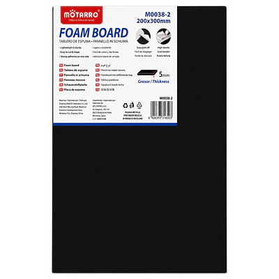 Motarro – Cartón Pluma Negro – 20 × 30 cm – 5 mm