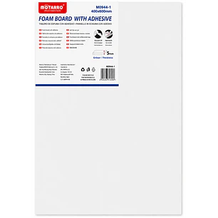 Motarro – Cartón Pluma Adhesivo Blanco – 40 × 60 cm – 5 mm