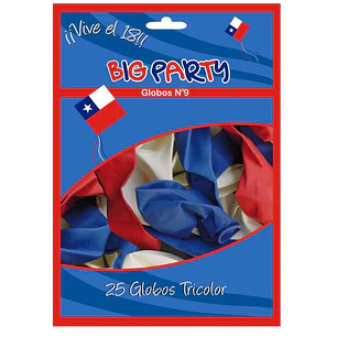Lavoro – Globos Tricolor N°9 – 25 Unidades