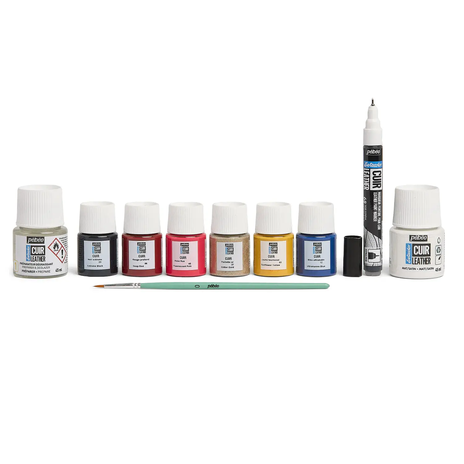 Pebeo – Pintura para Cuero Setacolor – Set 5 Colores – 20 ml – 3