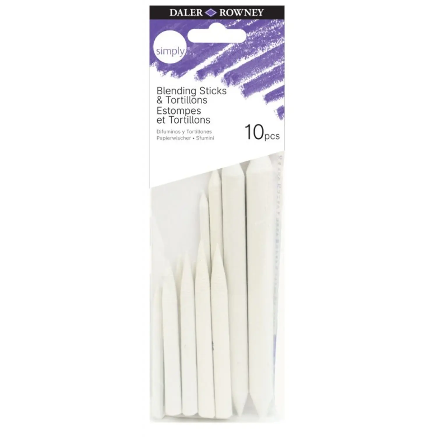 Daler and Rowney – Difuminadores y Tortillones Simply – Set 10 Unidades – 1