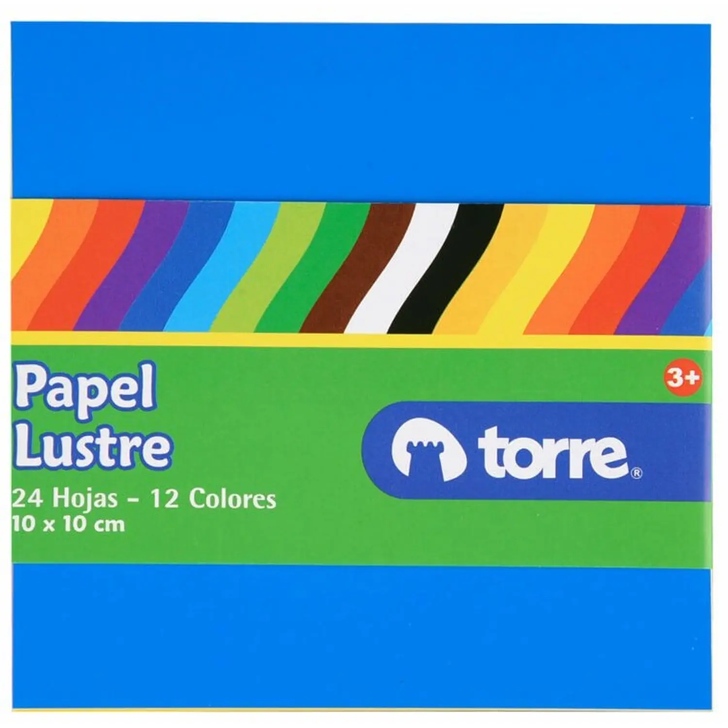 Torre – Fajo de Papel Lustre – 10 × 10 cm – 24 Hojas – 1