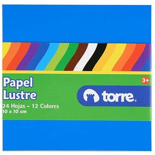 Torre – Fajo de Papel Lustre – 10 × 10 cm – 24 Hojas