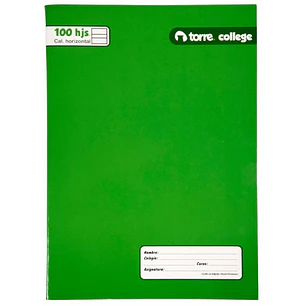 Torre – Cuaderno College Caligrafía Horizontal – 100 Hojas
