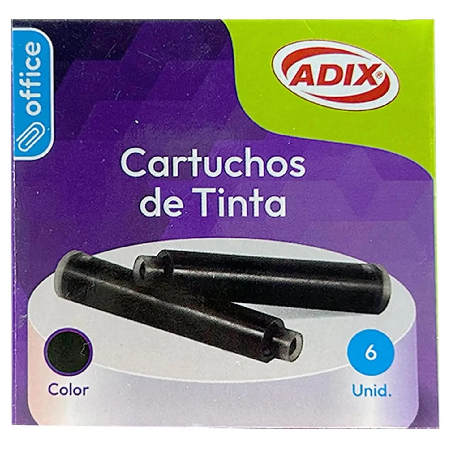 Adix – Cartuchos de Tinta para Pluma 6 Unidades – 1