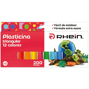 Rhein – Plasticina Triangular 12 Colores