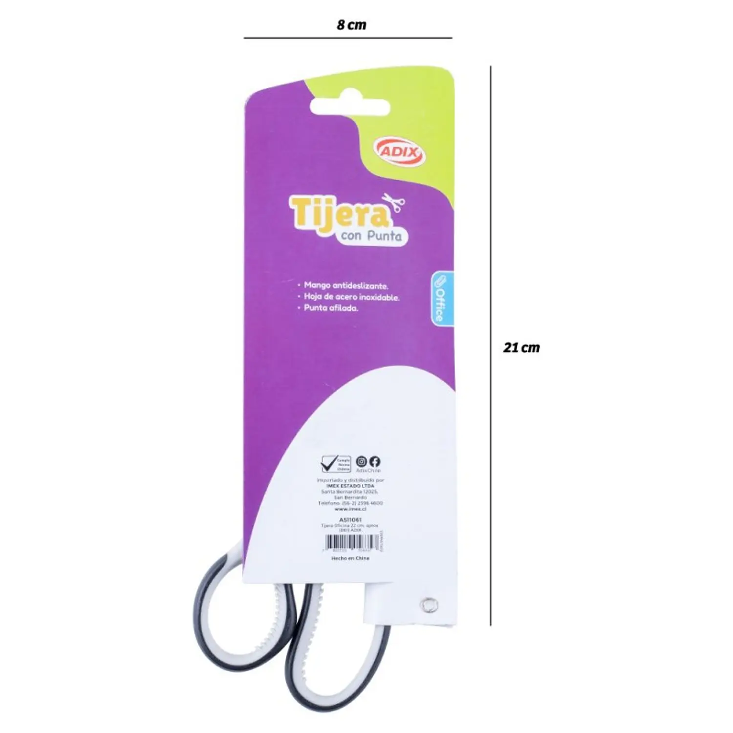 ADIX – Tijera de Oficina – 22 cm – 4