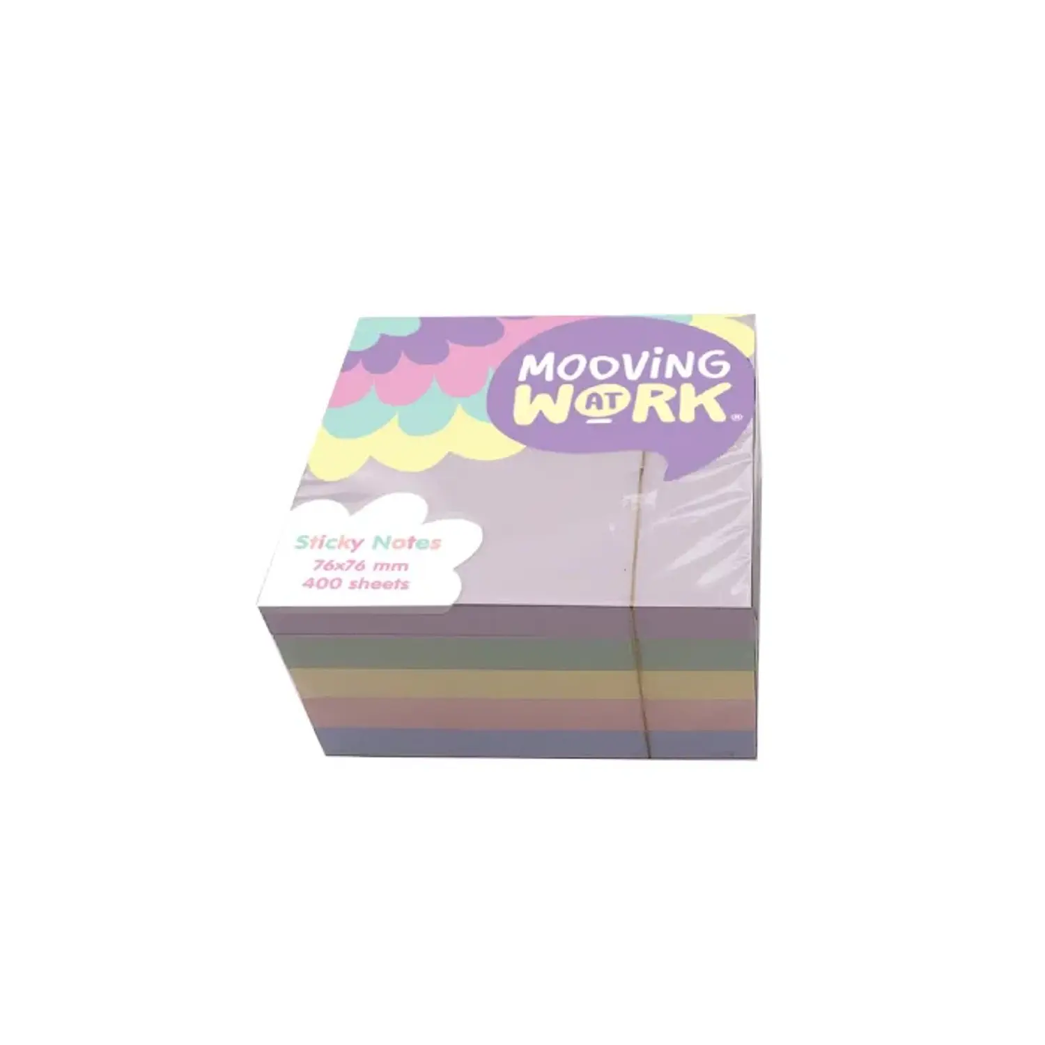 Mooving – Notas Adhesivas Pastel – 76 × 76 mm – 400 Hojas – 5 Colores – 2