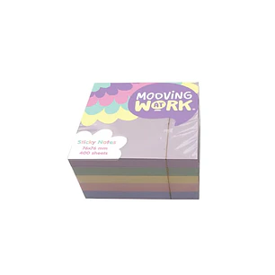 Mooving – Notas Adhesivas Pastel – 76 × 76 mm – 400 Hojas – 5 Colores