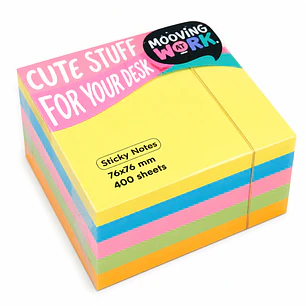 Mooving – Notas Adhesivas Neón – 76 × 76 mm – 400 Hojas – 5 Colores