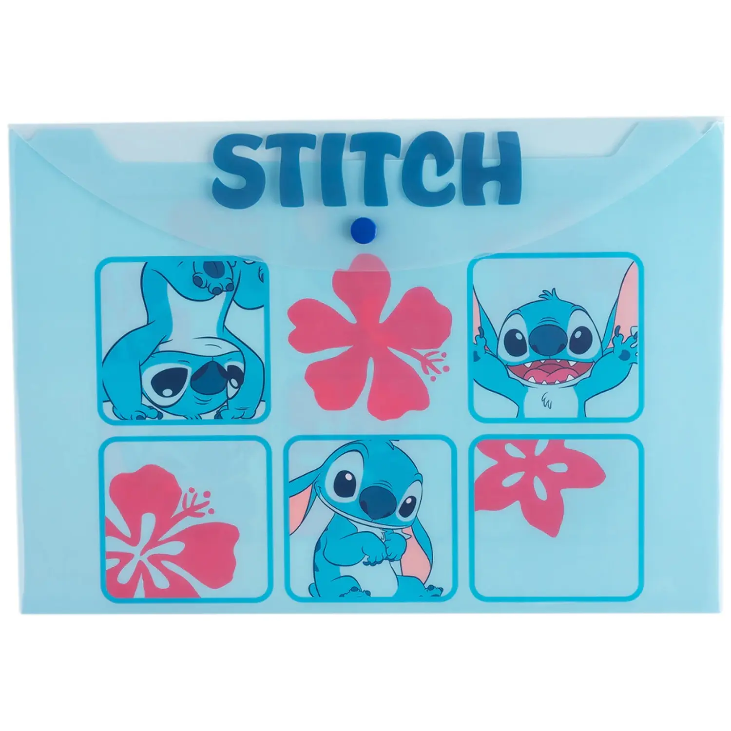 Mooving – Carpeta Tipo Sobre con Botón A4 – Stitch – 1