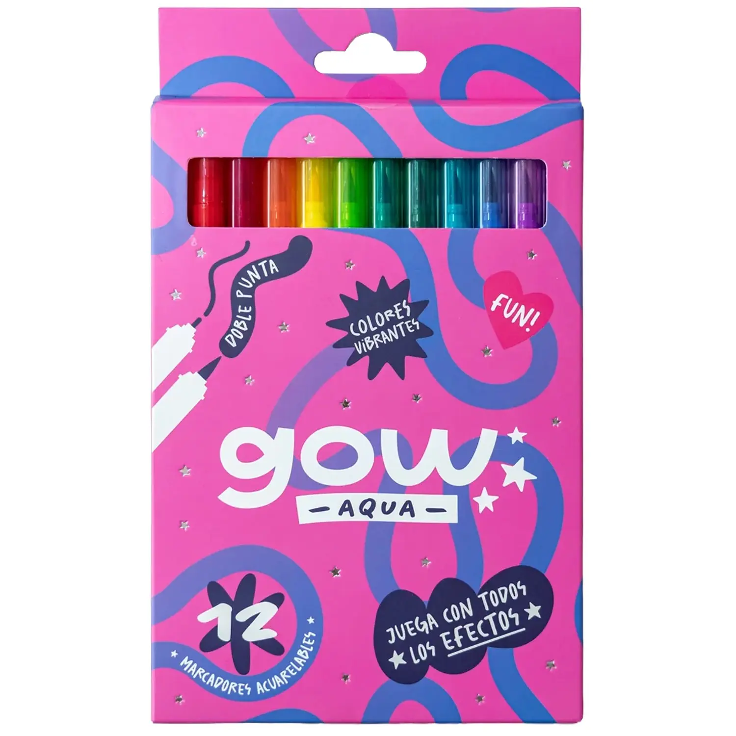 GOW – Marcadores Acuarelables Doble Punta – 12 Colores – 1