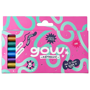 GOW – Marcadores Metálicos Doble Punta – 8 Colores