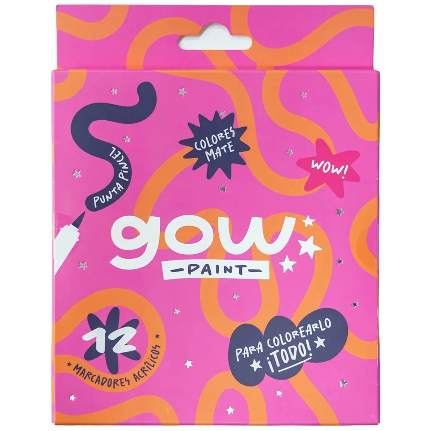 GOW – Marcadores Acrílicos Punta Pincel – 12 Colores – 1