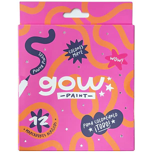 GOW – Marcadores Acrílicos Punta Pincel – 12 Colores