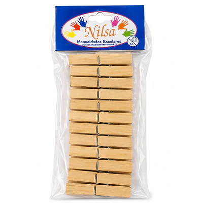 Nilsa – Pinzas de Madera para Ropa 12 Unidades