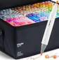 Ohuhu – Marcadores de Alcohol – Doble Punta Pincel y Biselada – 320 Colores + Blender - Miniatura 1