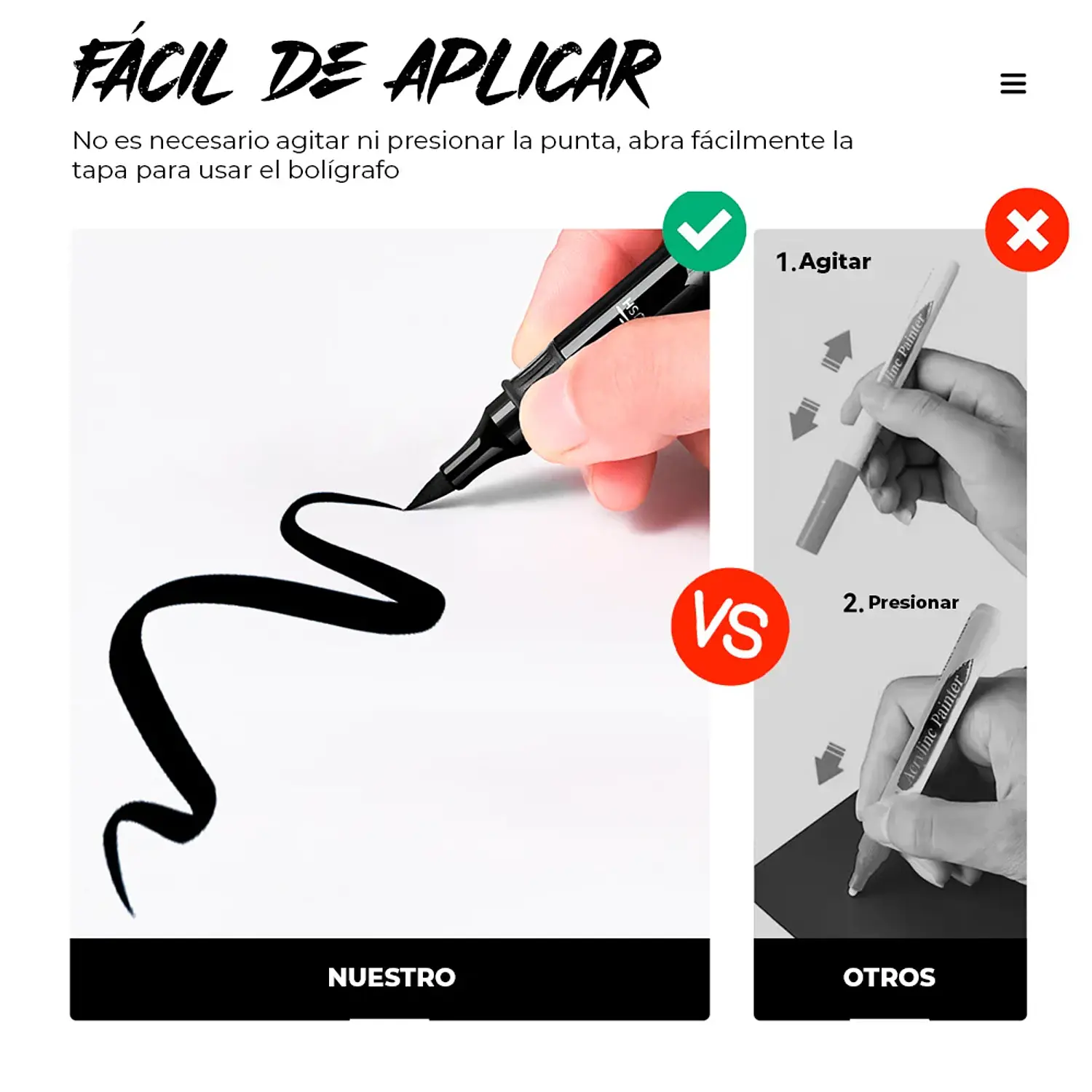 ARRTX – Marcadores de Pintura Acrílica Doble Punta – Negro – 8 Unidades – 6