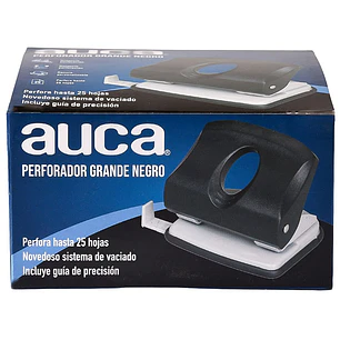 Auca – Perforador Grande – 25 Hojas – Negro