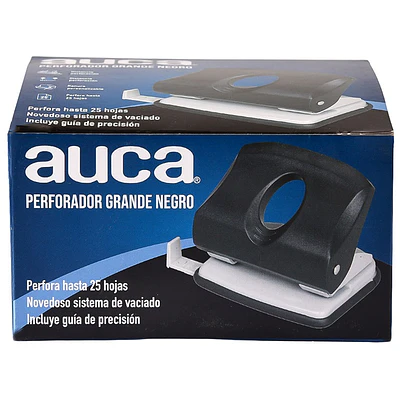 Auca – Perforador Grande – 25 Hojas – Negro