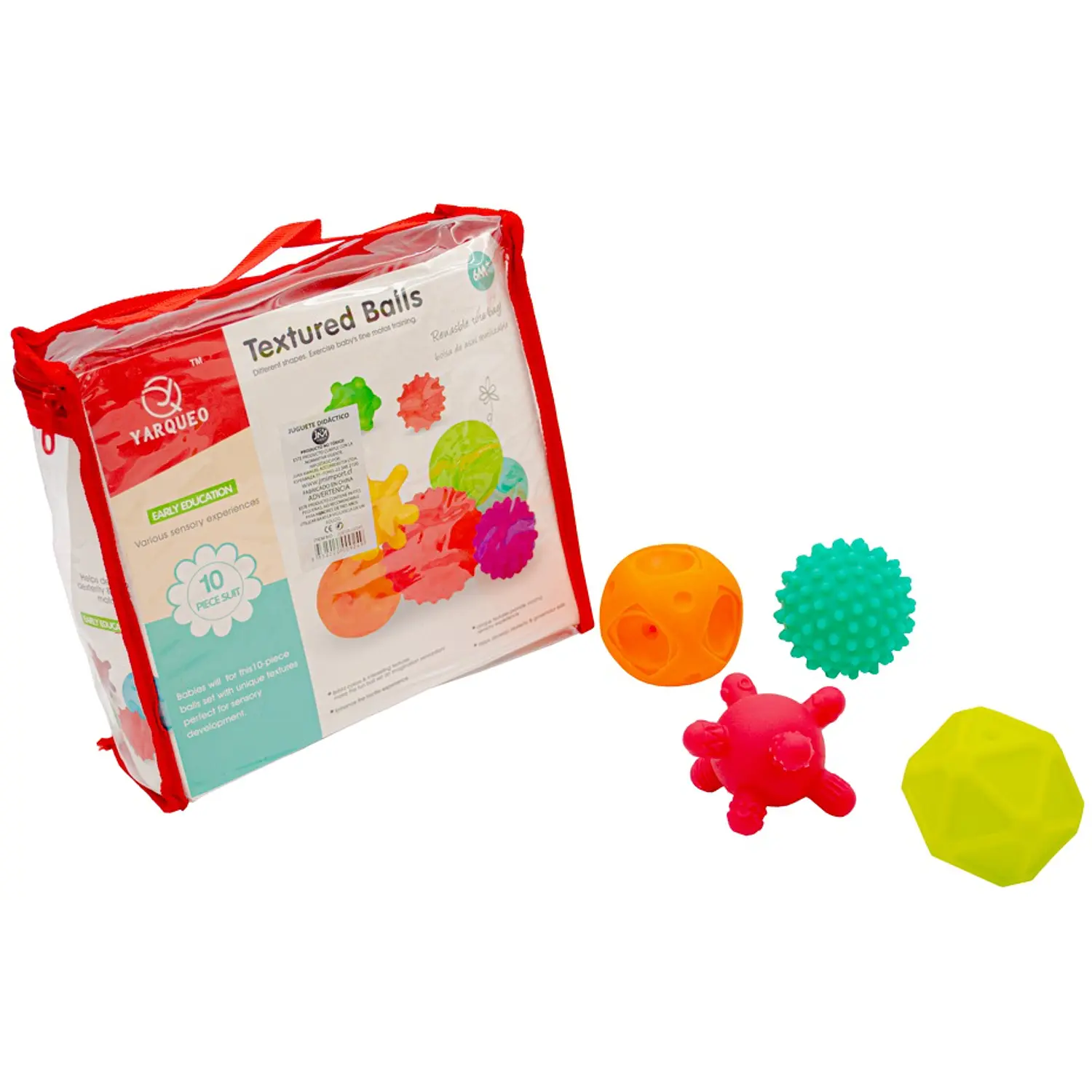 JM – Set de Pelotas Sensoriales de Goma – 10 Unidades – 1
